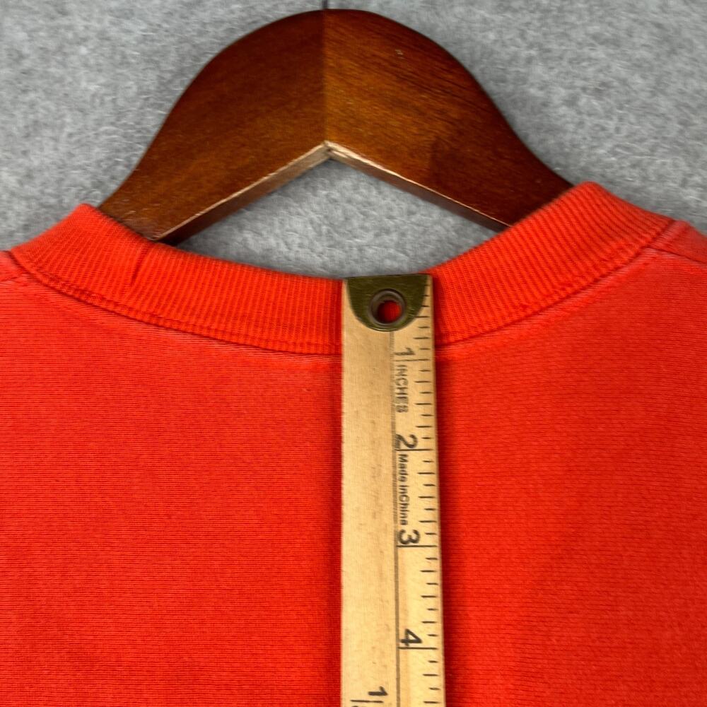 Champion Reverse Weave Sweatshirt Small Bright Orange Casual Logo Mens - Picture 7 of 10